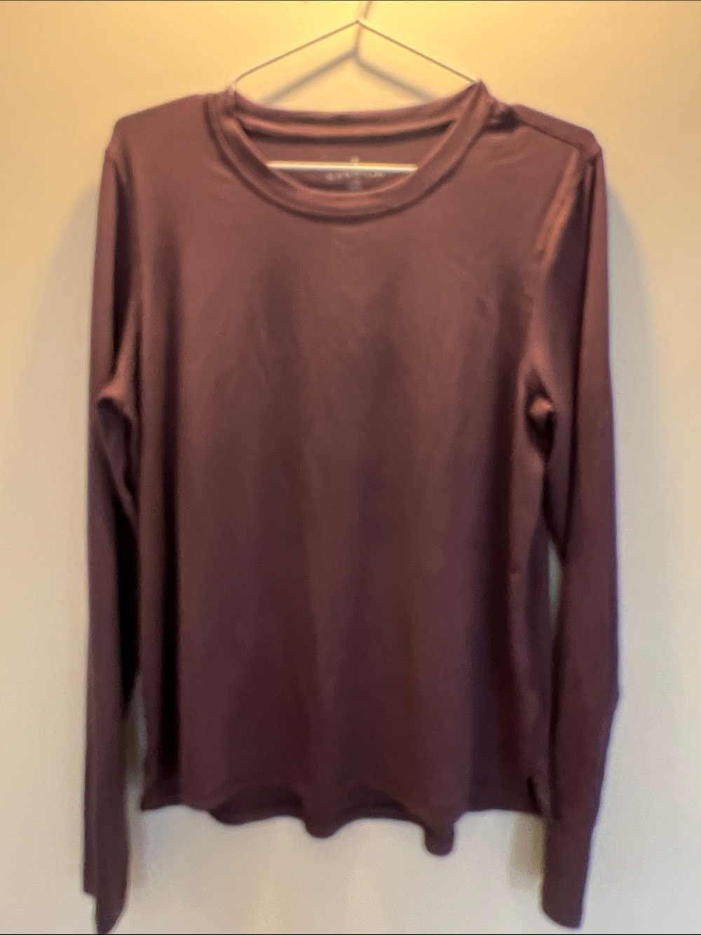 Danskin Long Sleeve Crewneck Top - Plum